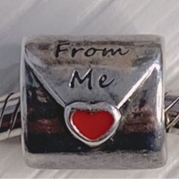 Pandora Retired Love Letter From Me To You Envelope Charm 925 Sterling Sliver - Picture 11 of 11